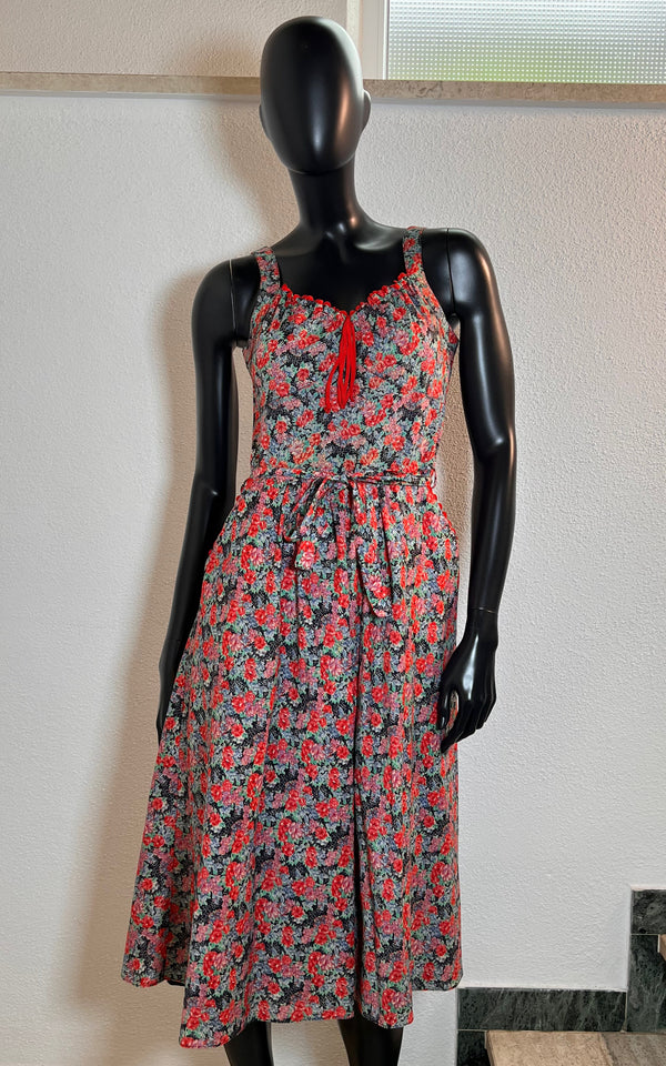 Vintage 70s Betty Barclay Flower Dress