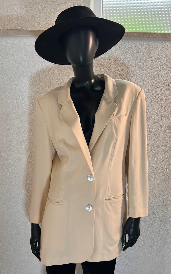 Vintage Apricot Silk Blazer