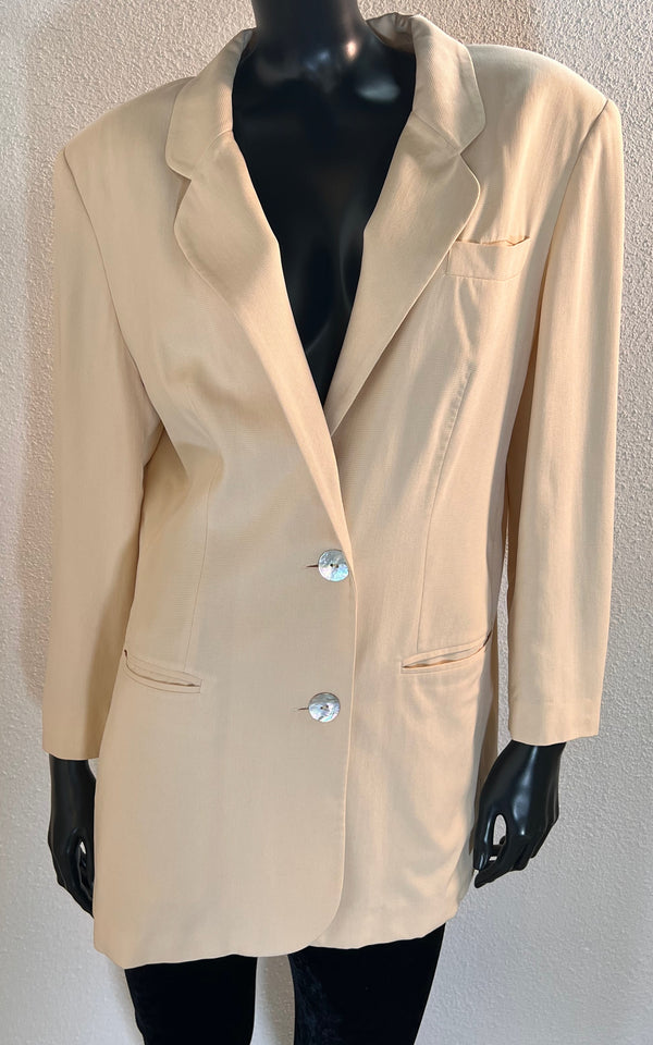 Vintage Apricot Silk Blazer