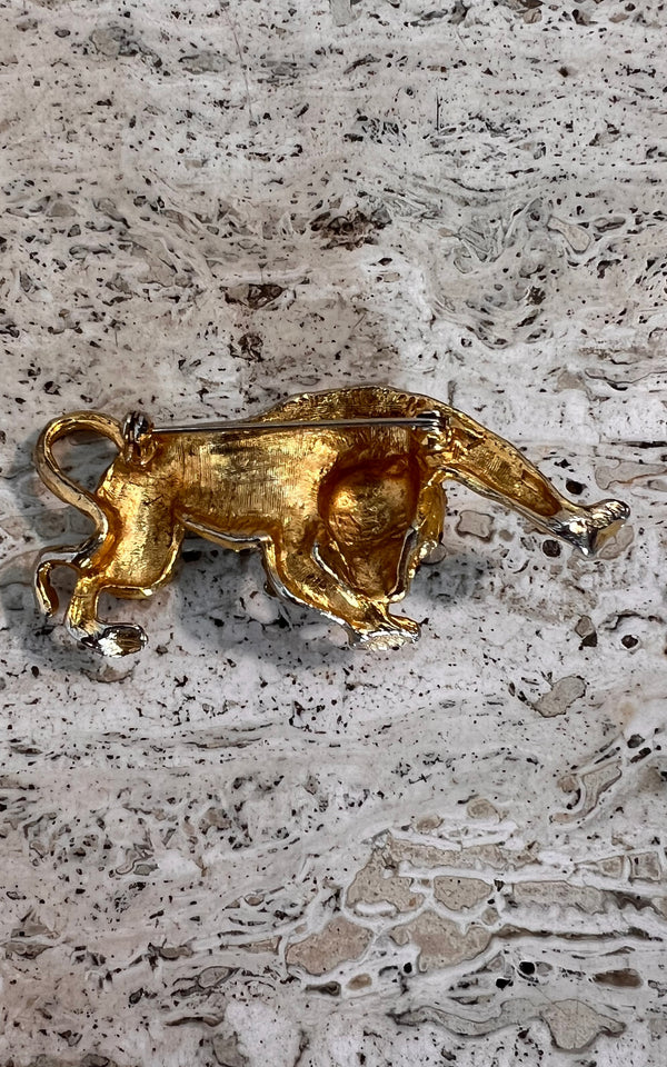 Vintage 90s Leopard Brooch