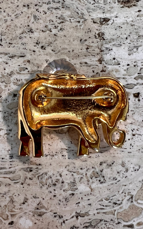 Vintage 90s Elephant Brooch