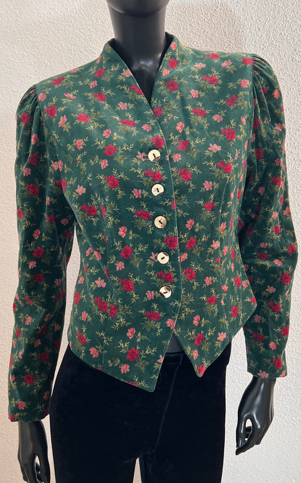 Vintage Velvet Roses Jacket