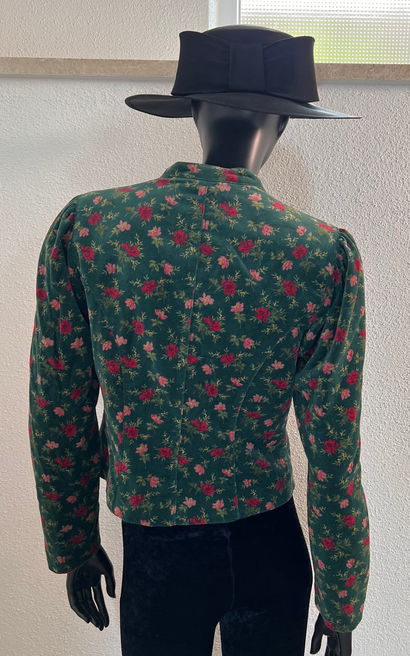 Vintage Velvet Roses Jacket