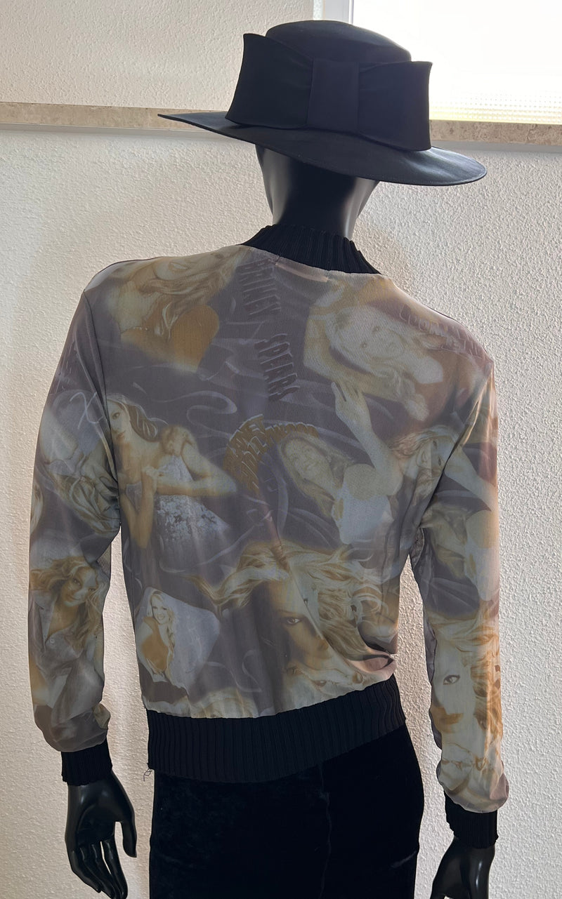 Vintage Louise FD Britney Spears Silk Mesh Shirt