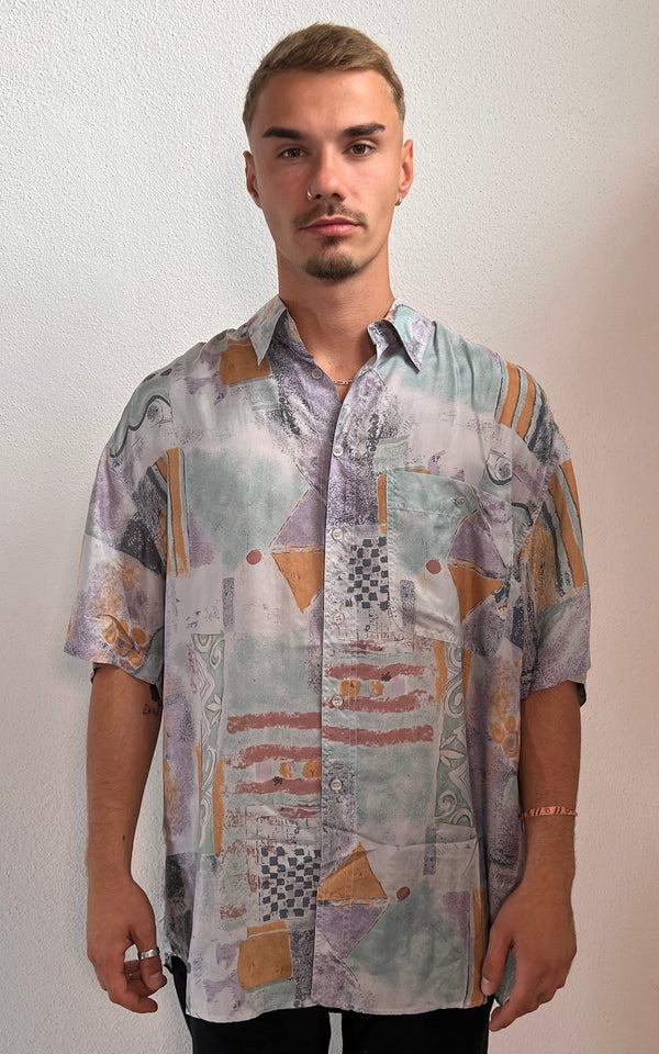 Vintage MENS 90s Silk Shirt