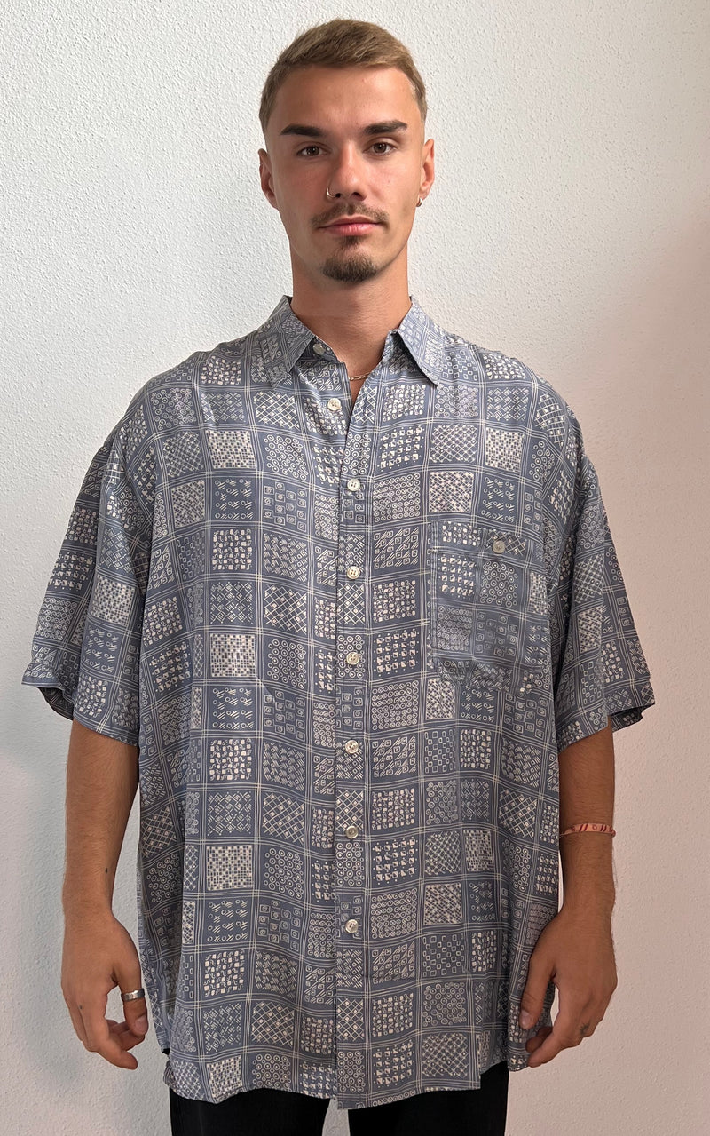 Vintage MENS 90s Silk Shirt