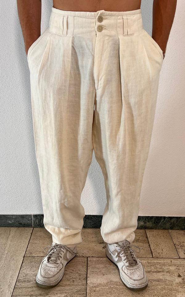 Vintage MENS Pleated Linnen Pants