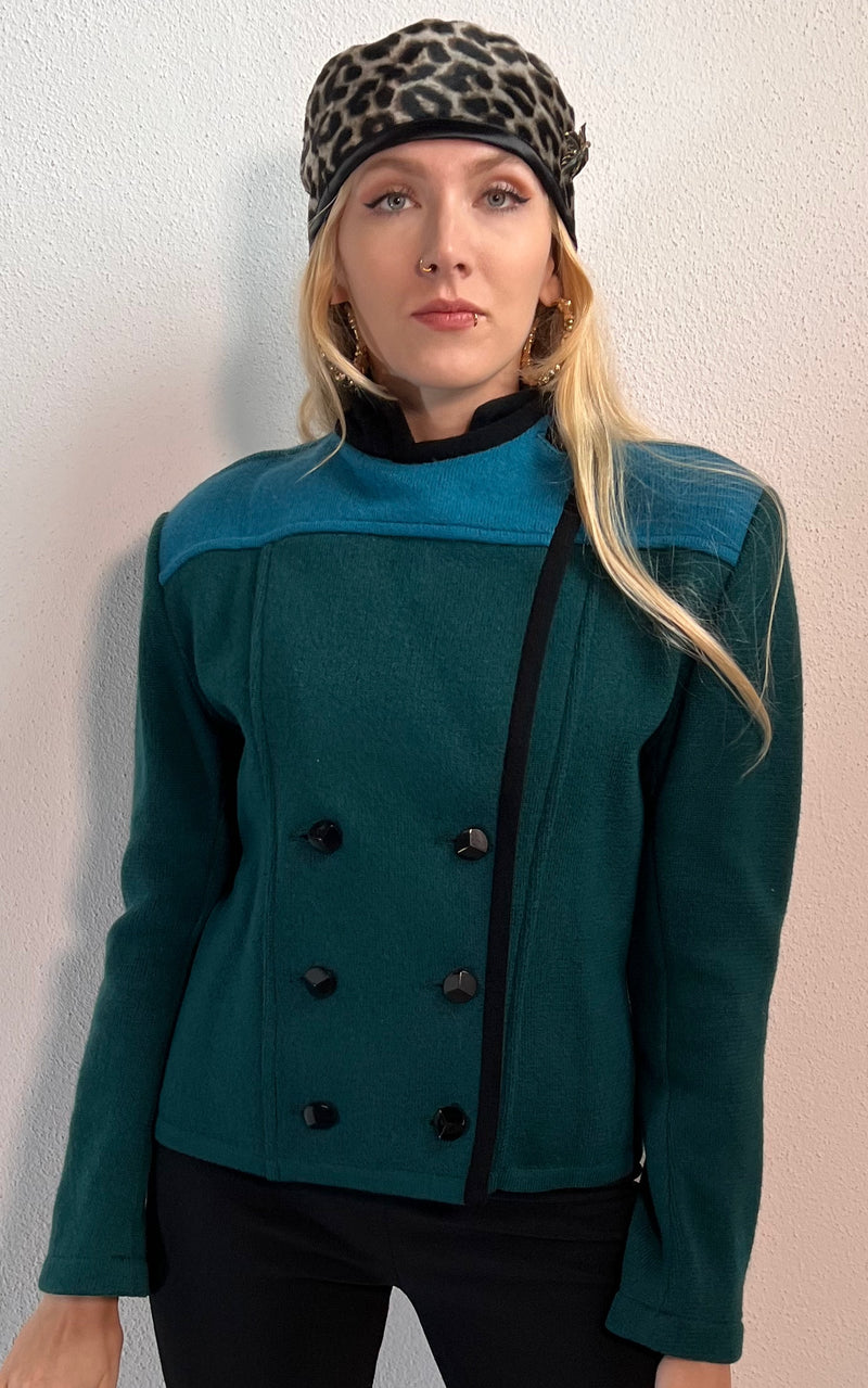 Vintage Yves Saint Laurent Wool and Velvet Jacket