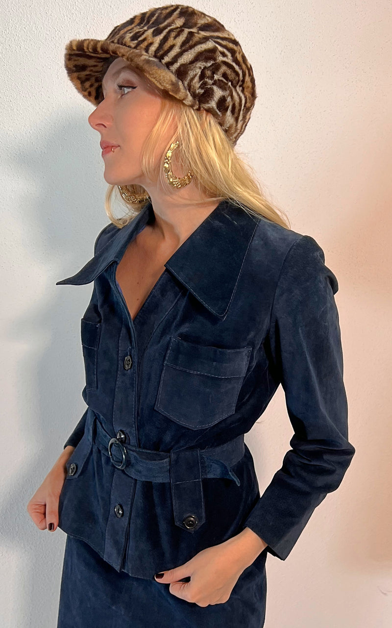 Vintage 70s Suede 2 Piece Ensemble