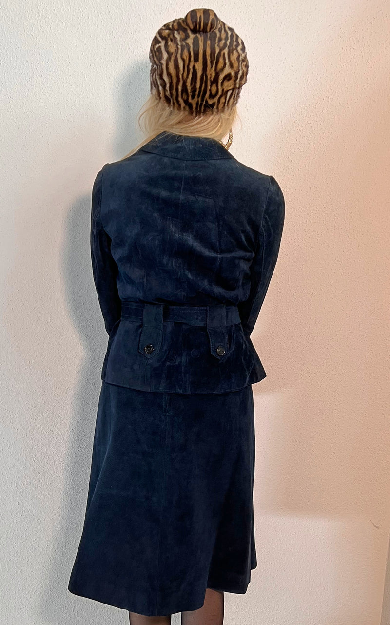 Vintage 70s Suede 2 Piece Ensemble