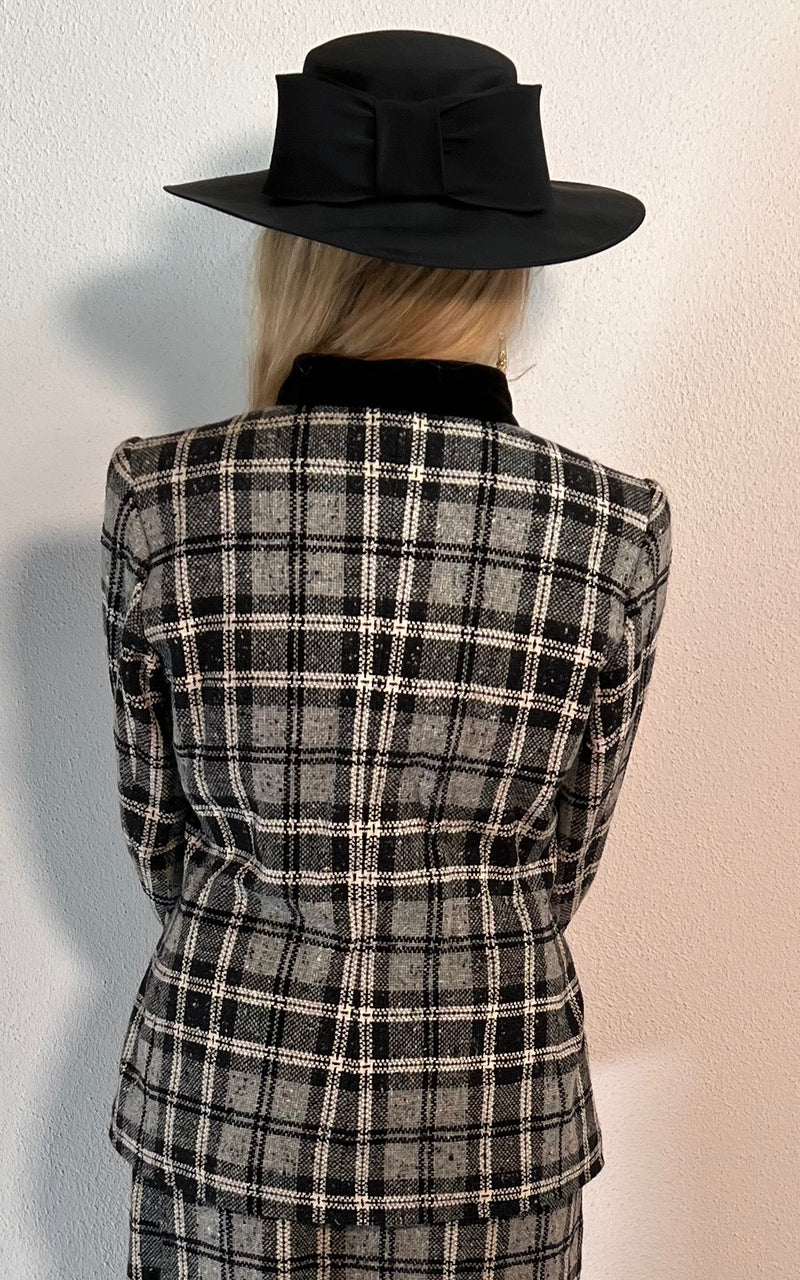 Vintage Yves Saint Laurent Tartan Blazer