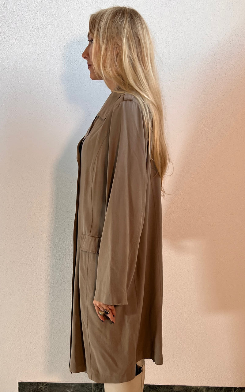 Vintage Silk Trenchcoat Dress Marina Rinaldi