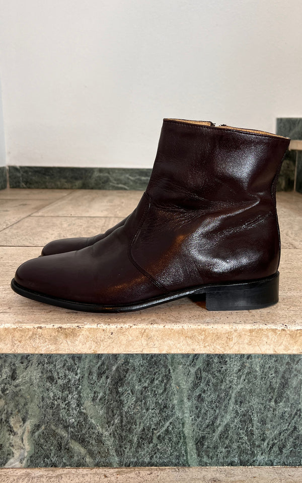 Vintage MENS 70s Bordeaux Boots 45