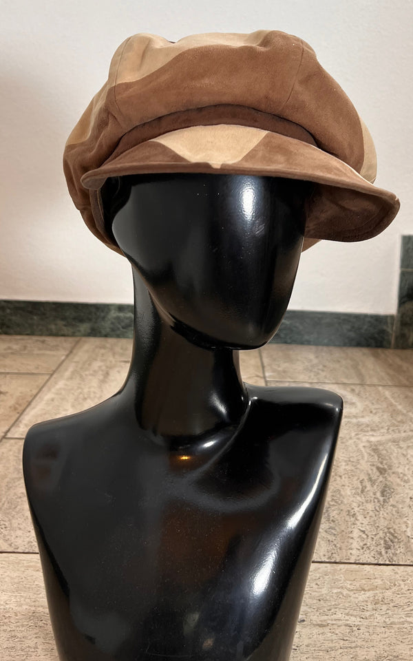 Vintage Suede Baker Boy Hat