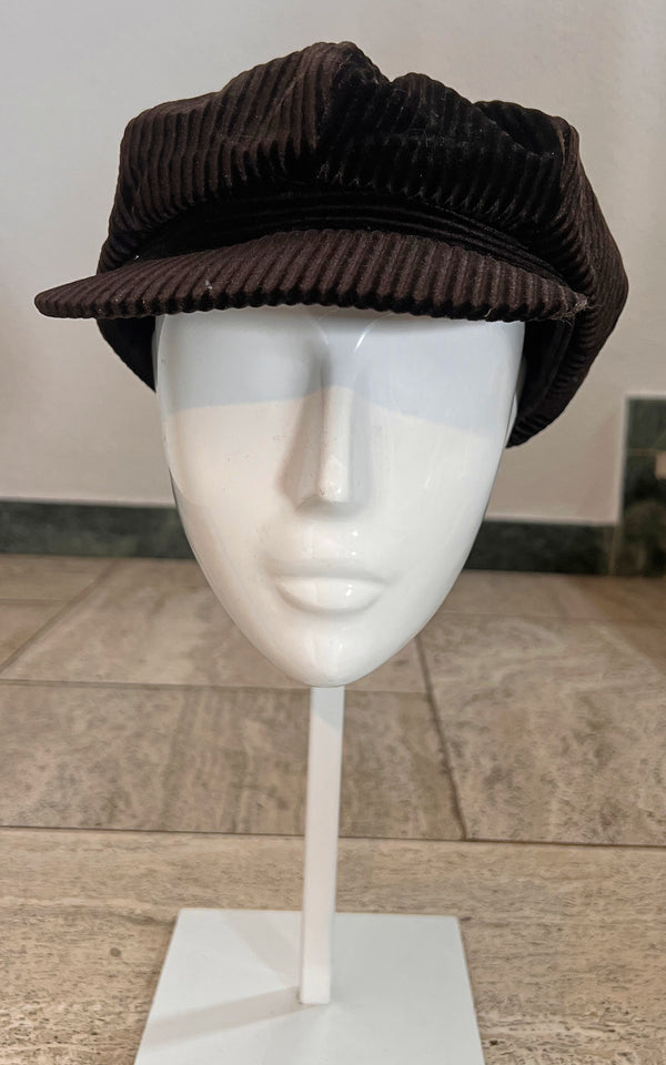 Vintage MENS Darkbrown Baker Boy Hat