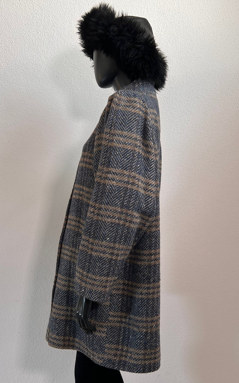 Vintage Tartan Wool Coat