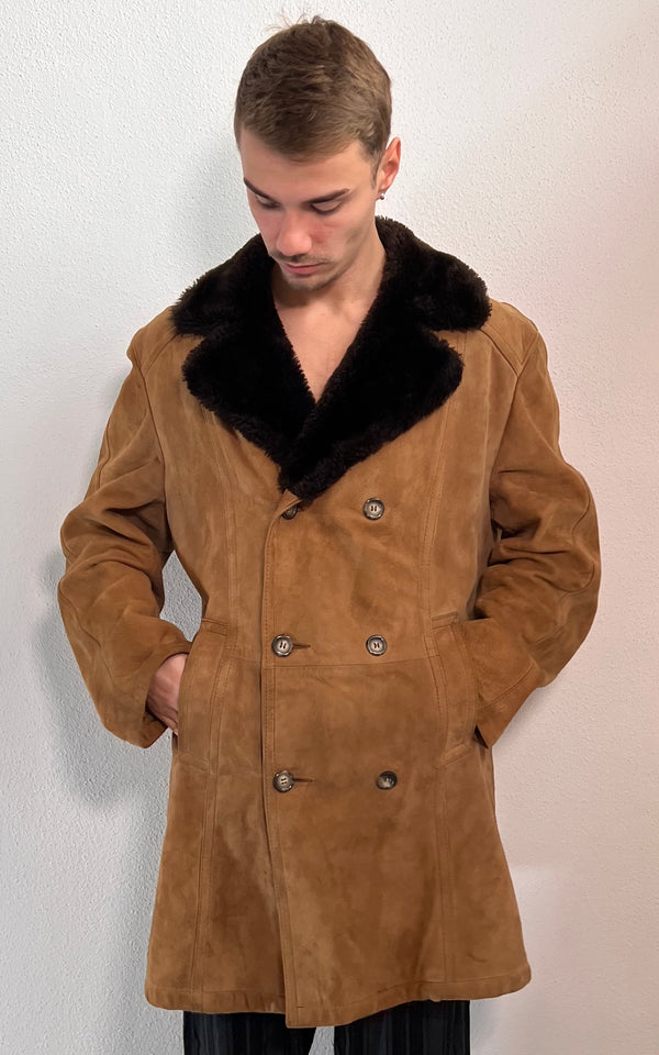 Vintage MENS 70s Shearling Coat