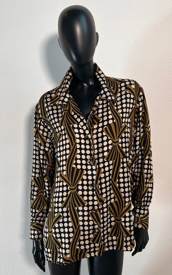 Vintage Anna Sui Silk Bow Blouse