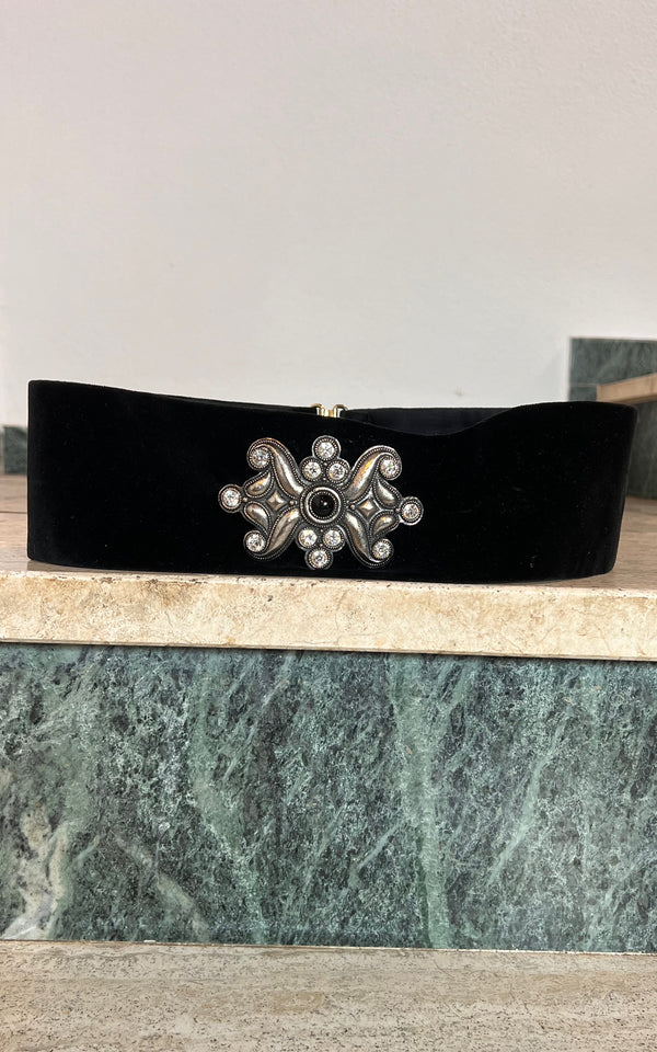 Vintage Helene Strasser Velvet Belt