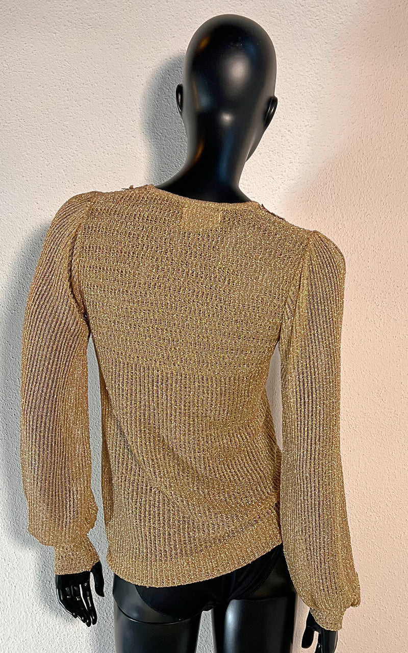 Vintage 70s Sheer Lurex Jumper