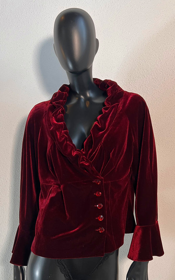 Vintage Red Velvet Shirt