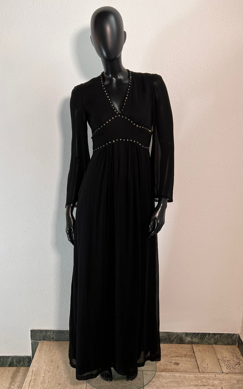 Vintage 70s Silk Evening Dress