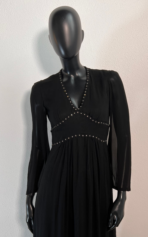 Vintage 70s Silk Evening Dress