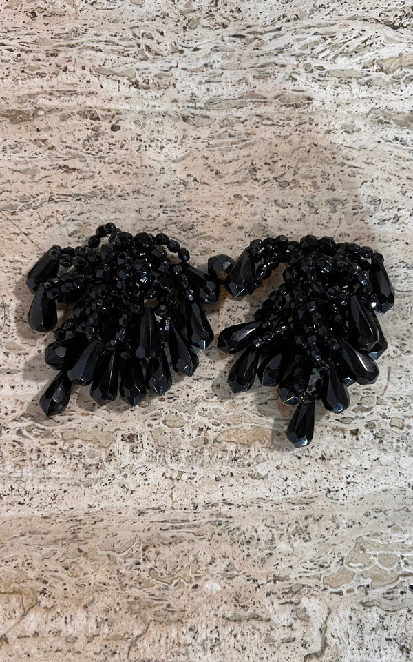 Vintage Black Clip Ons