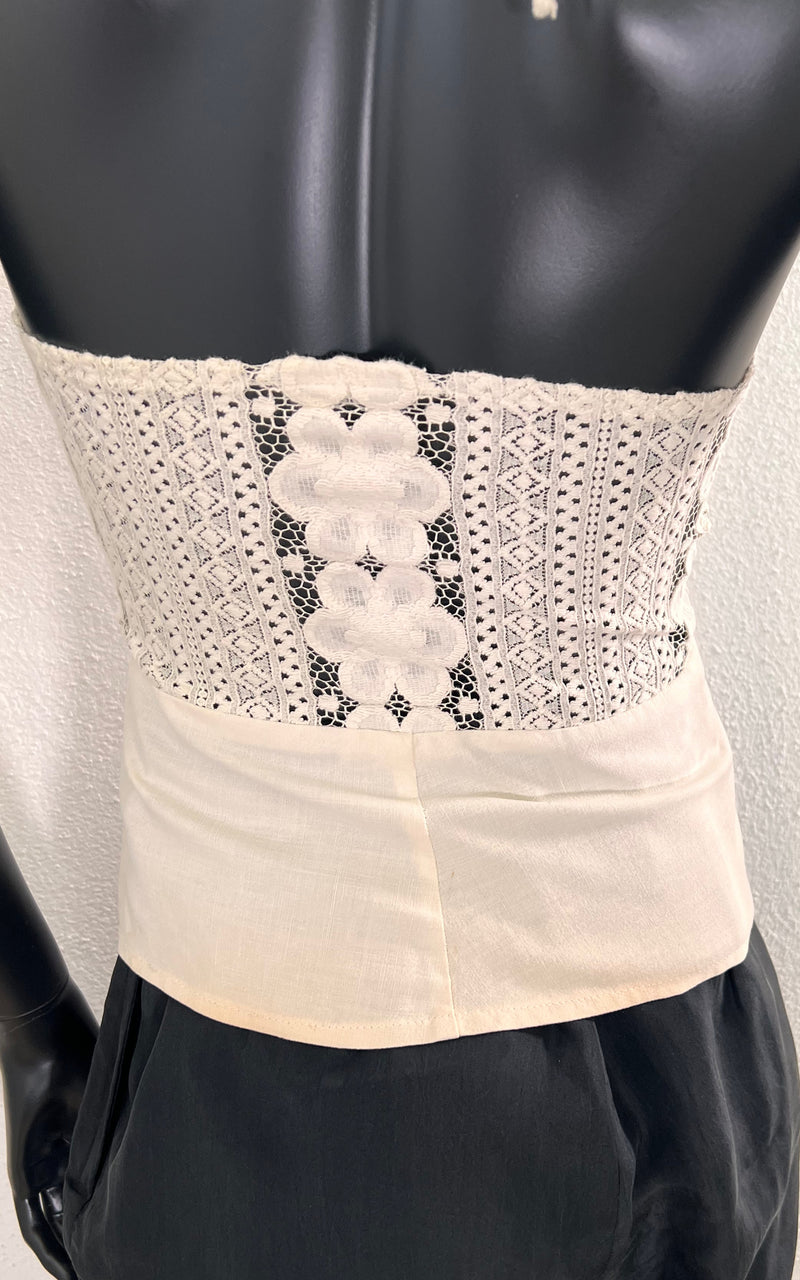 Vintage 70s Handmade Lace Top