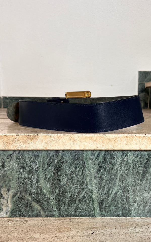 Vintage Dark Blue 90s Belt