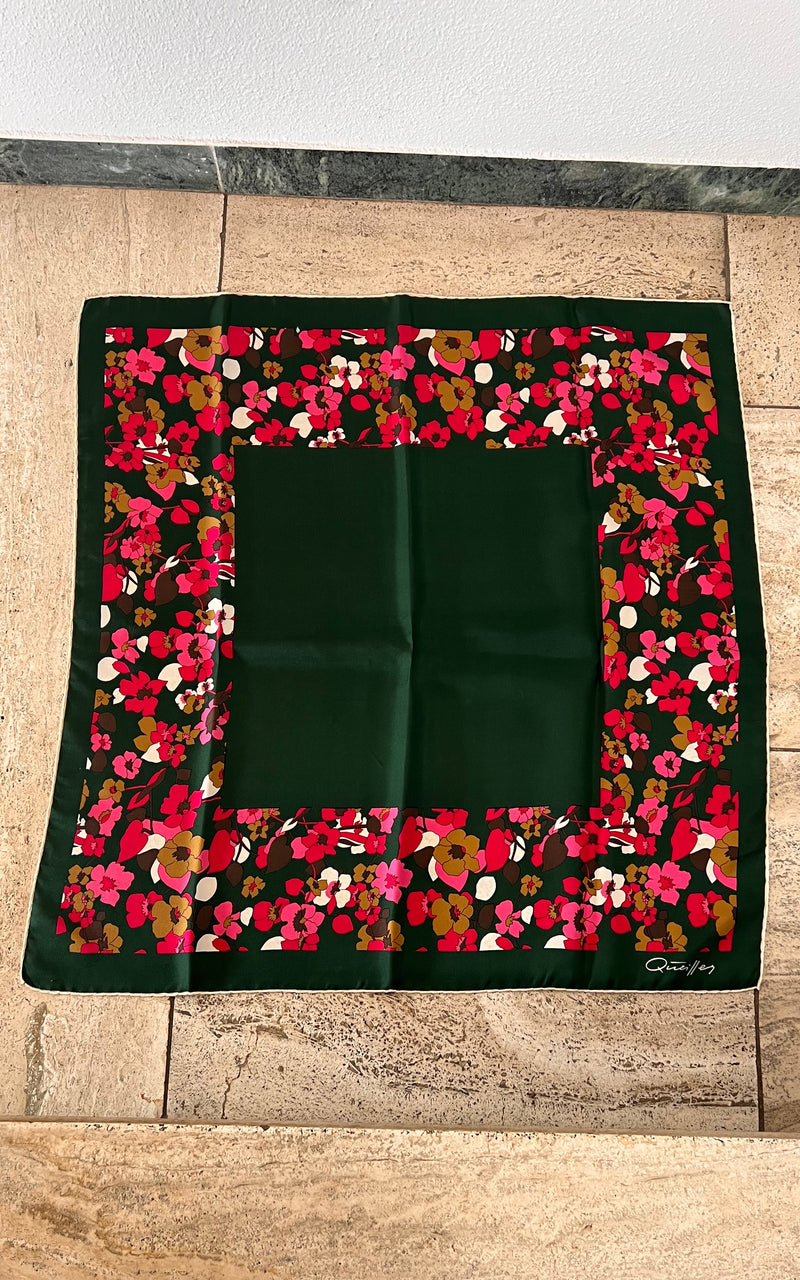 Vintage Flower Silk Foulard