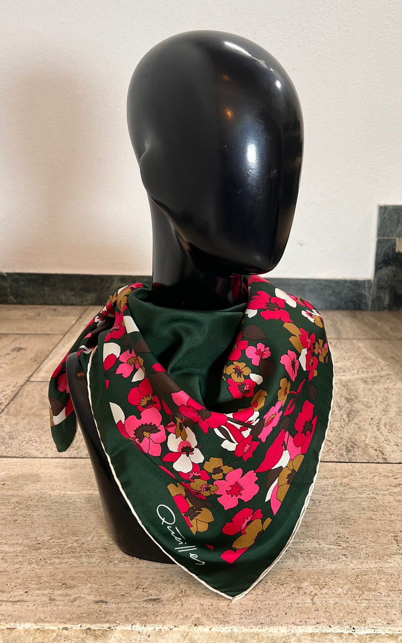 Vintage Flower Silk Foulard