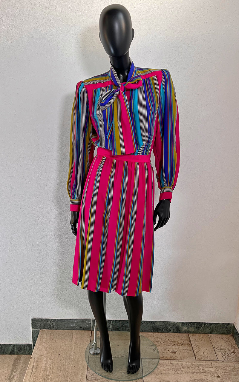 Vintage 1983 Yves Saint Laurent Silk Dress