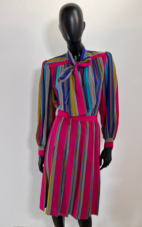 Vintage 1983 Yves Saint Laurent Silk Dress