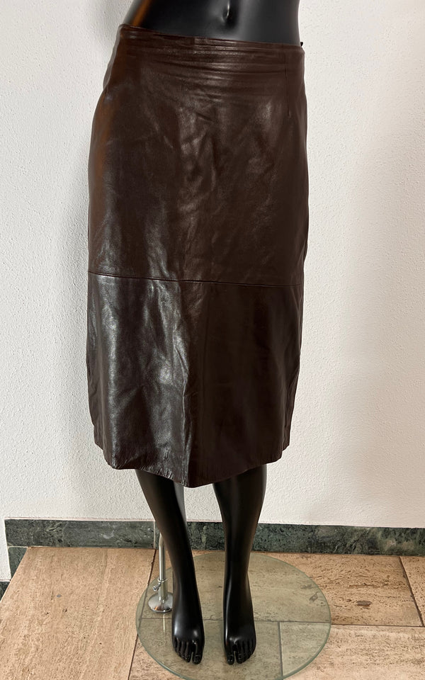 Vintage 00 Donna Karan Leather Skirt