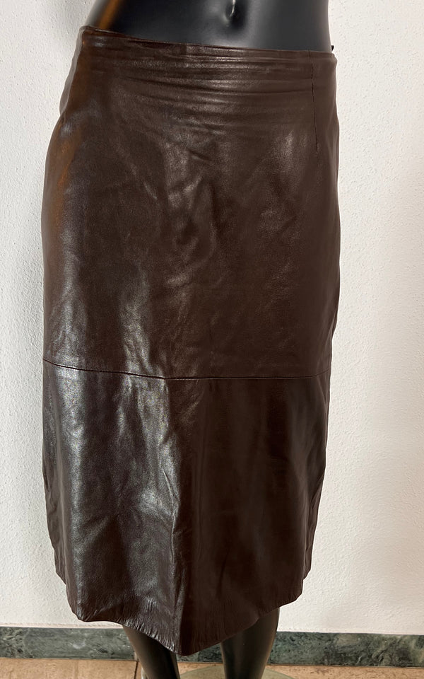 Vintage 00 Donna Karan Leather Skirt