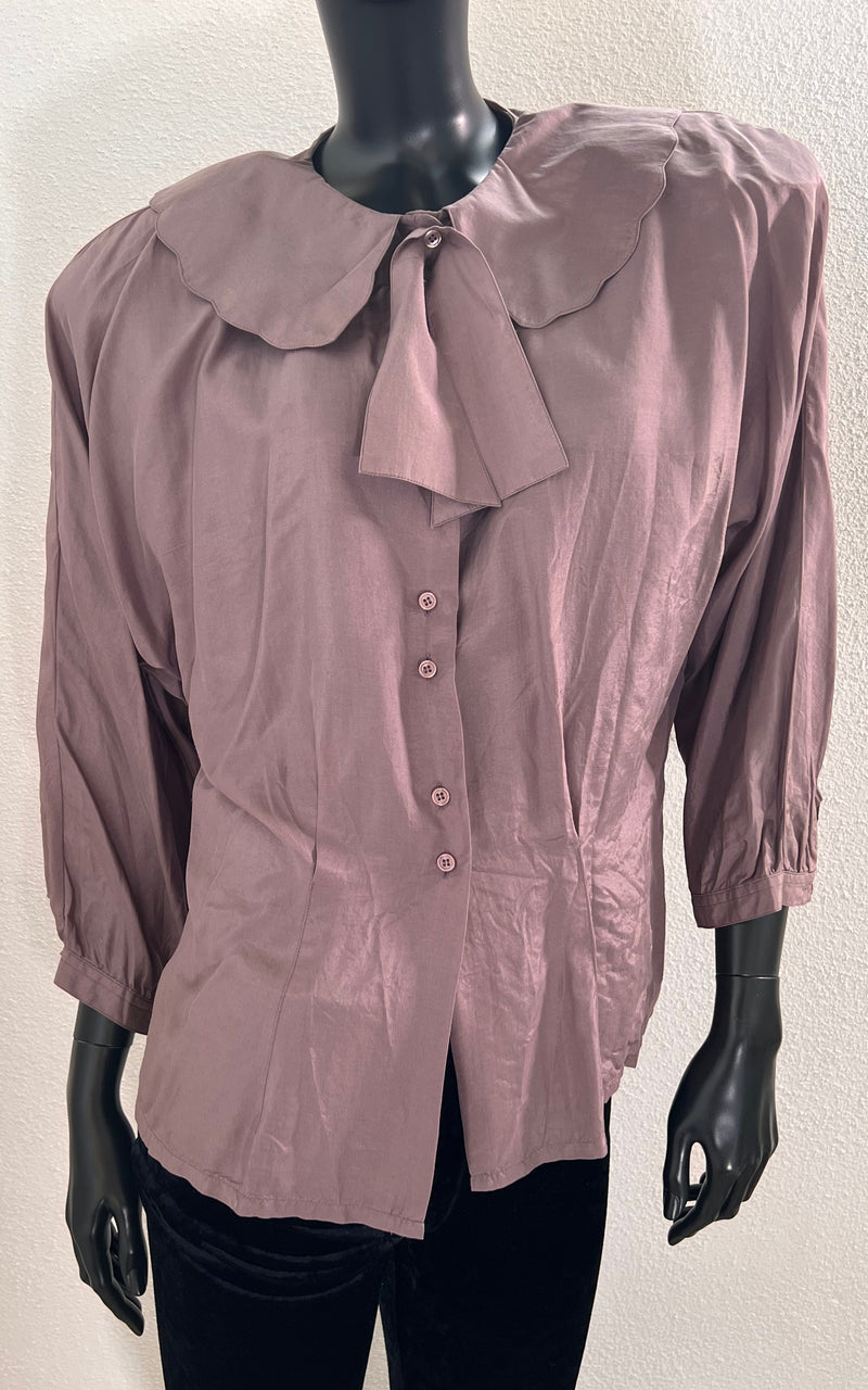 Vintage Pussy Bow Silk Blouse