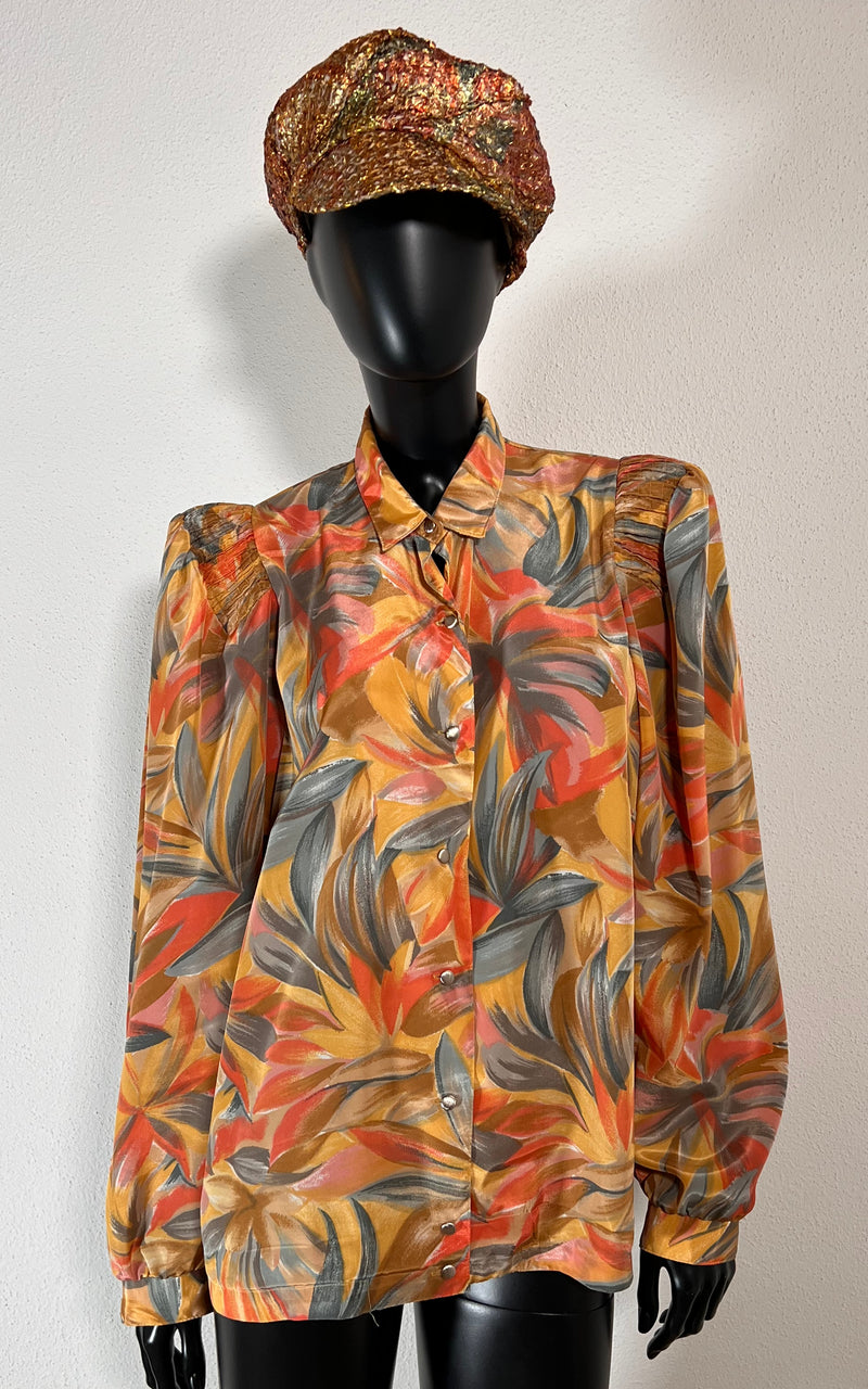 Vintage Crazy Pattern Blouse