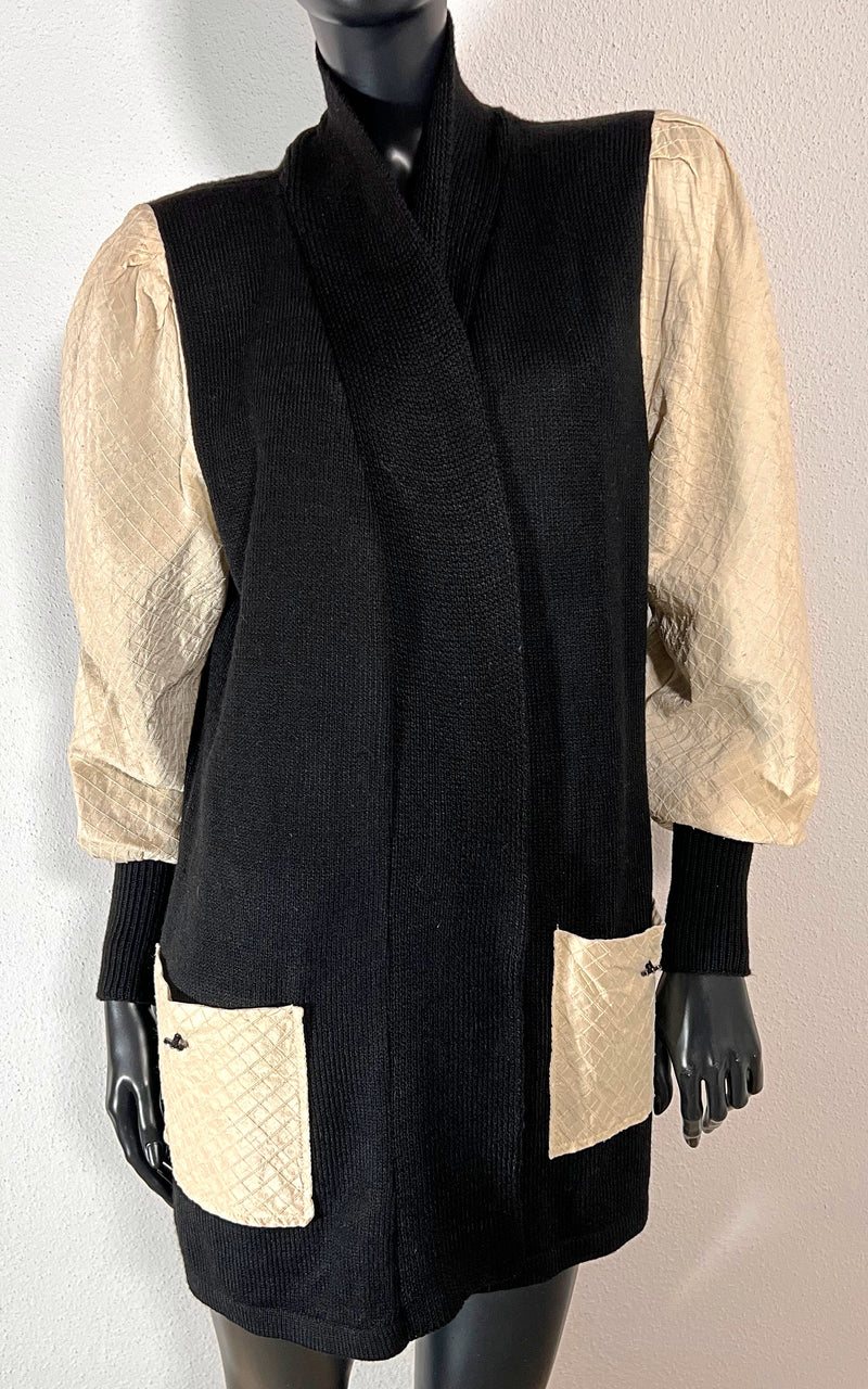 Vintage Knit and Silk Cardigan