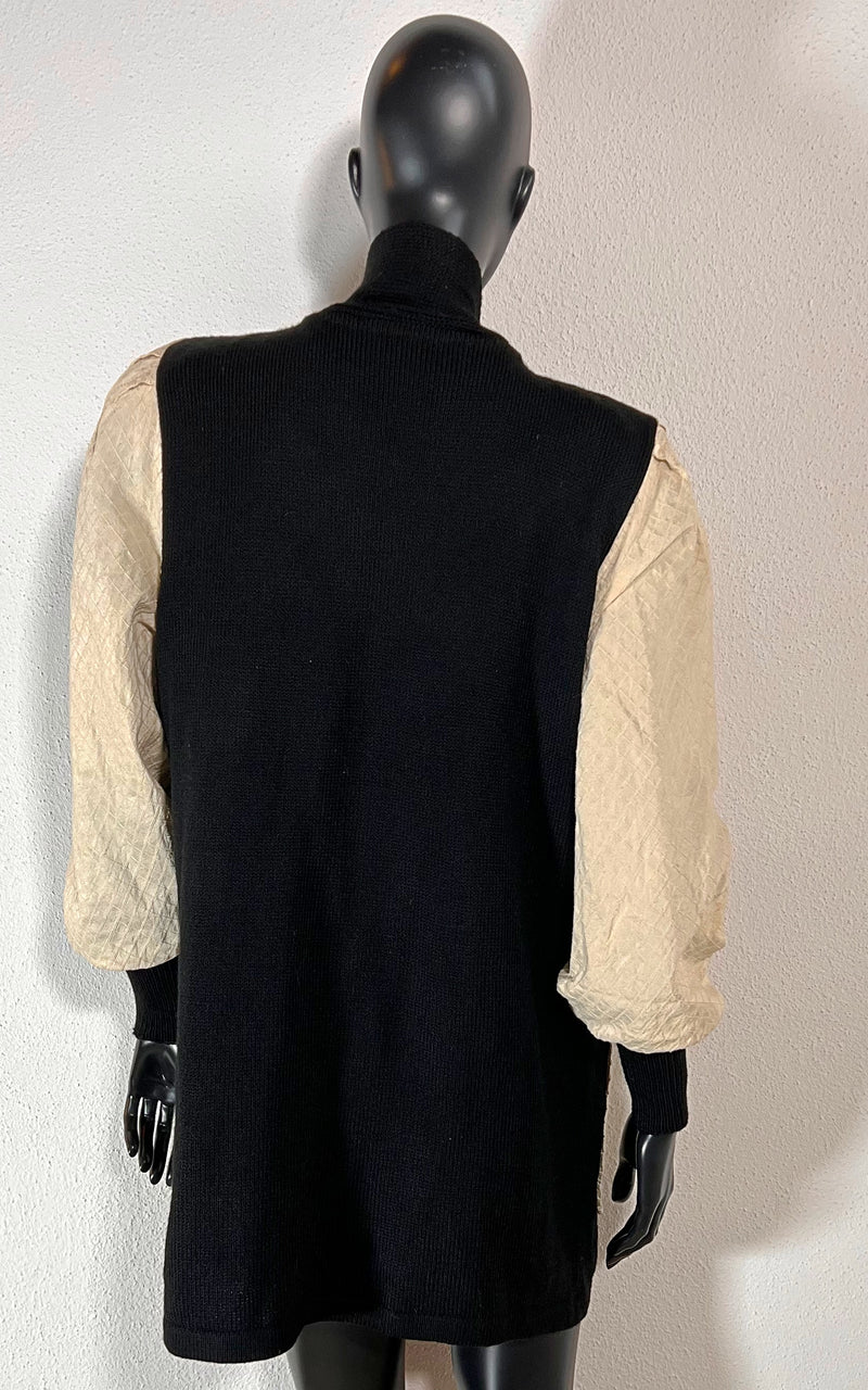 Vintage Knit and Silk Cardigan