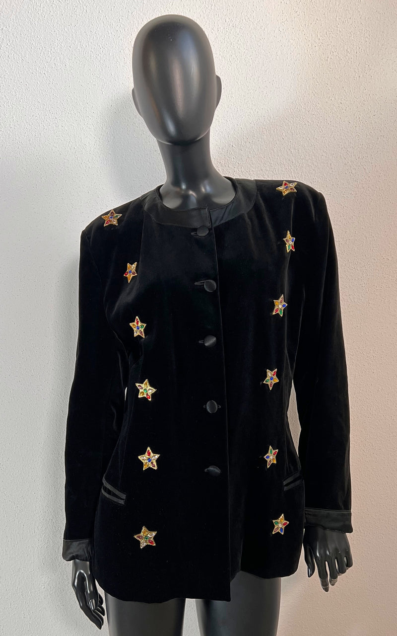 Vintage 90s Velvet Star Blazer