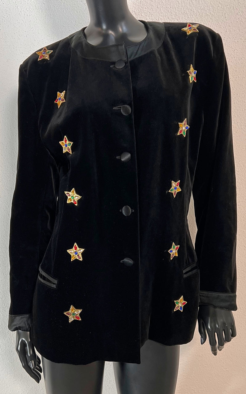 Vintage 90s Velvet Star Blazer