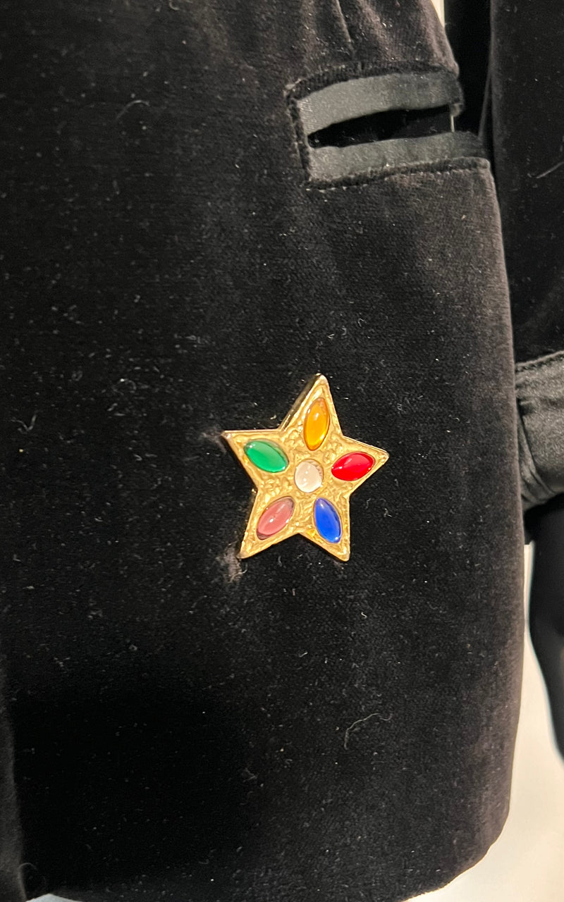 Vintage 90s Velvet Star Blazer