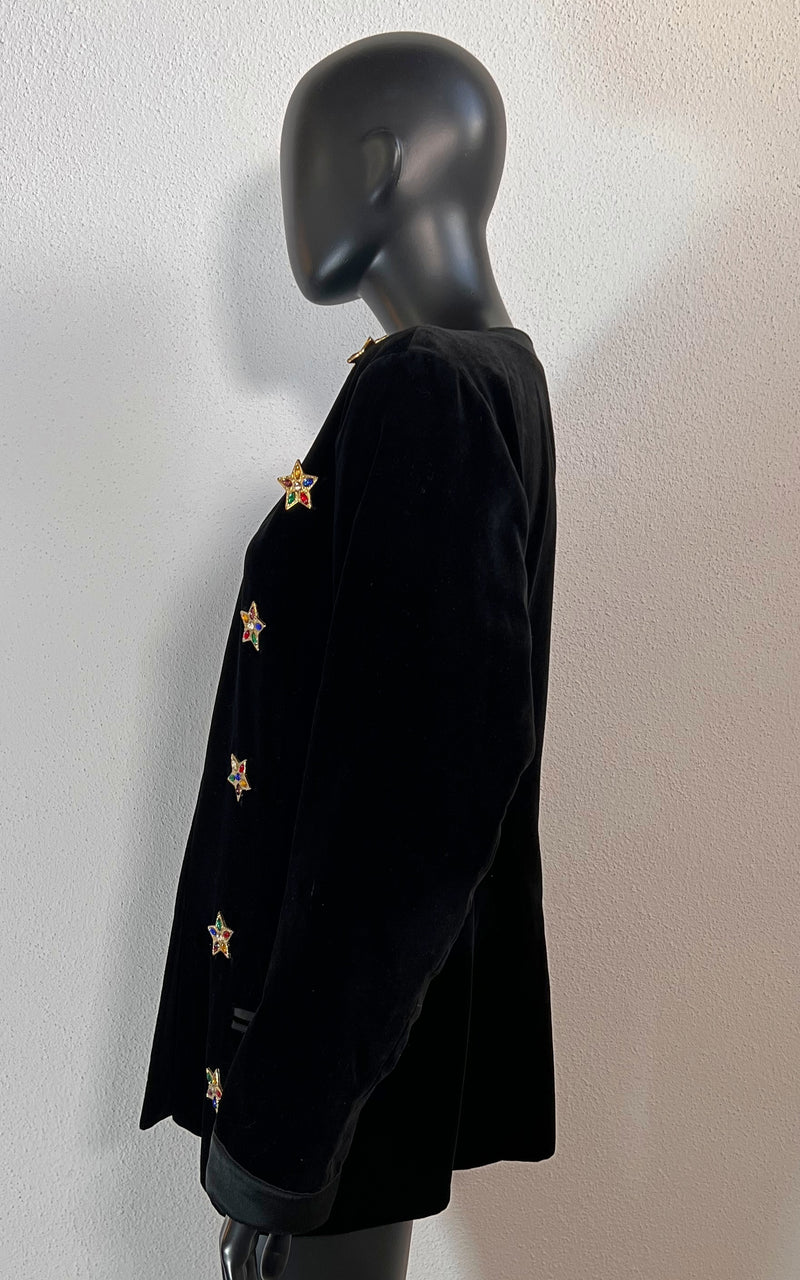 Vintage 90s Velvet Star Blazer