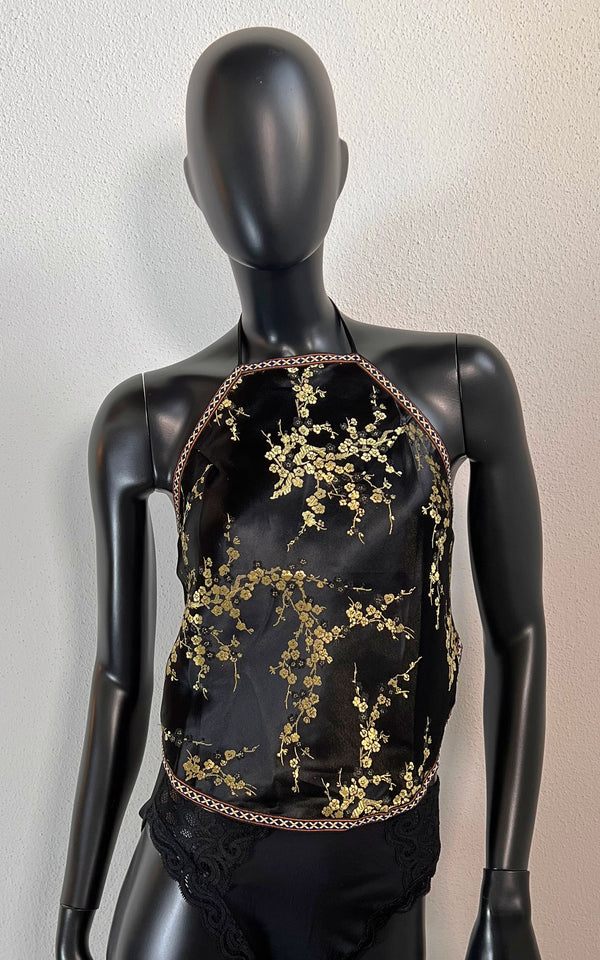 Vintage Chinese Neckholder Silk Top