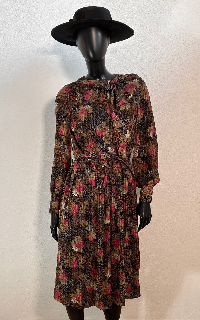 Vintage Flower & Lurex Dress