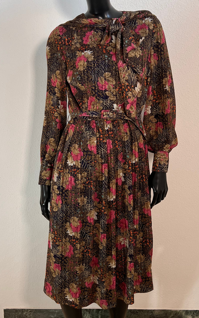 Vintage Flower & Lurex Dress