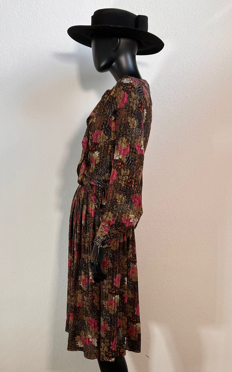 Vintage Flower & Lurex Dress