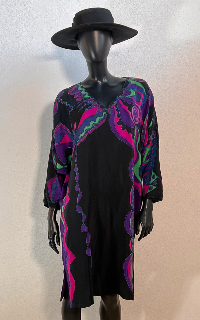 Vintage Silk Caftan Dress