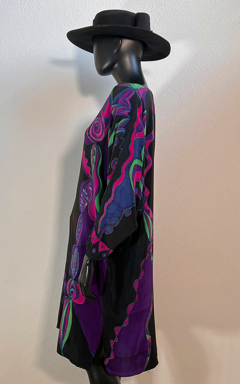 Vintage Silk Caftan Dress